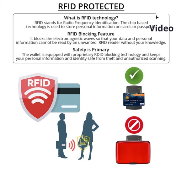 2-in-1 Red RFID Wallet with 1800mAH Power Bank & USB Cable (To Charge Power Bank - Picture 2 of 9